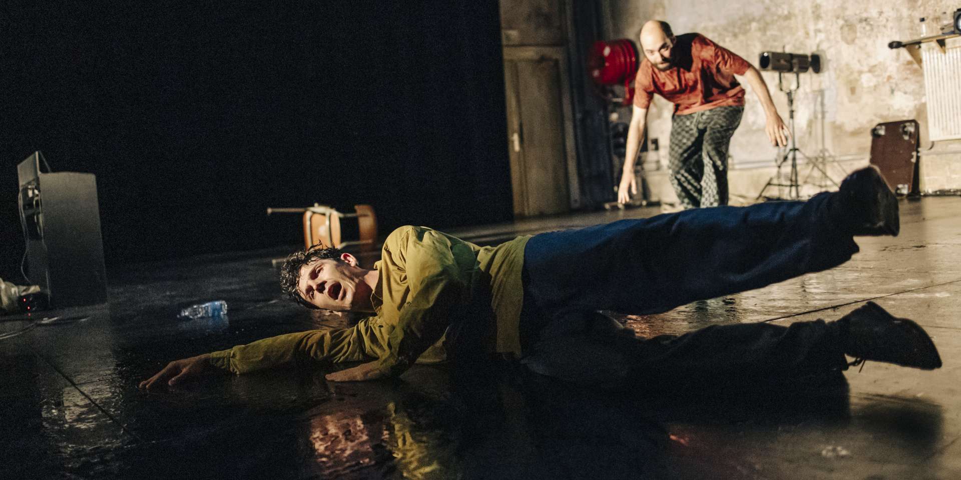 Bert and Nasi performance with red lighting